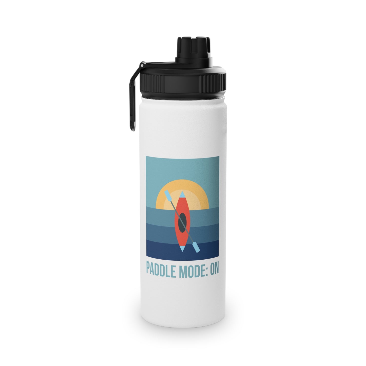 Paddle Mode: On Stainless Steel Water Bottle, Sports Lid