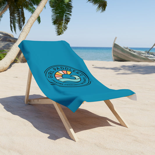 Girl Paddlers Lake Logo Beach Towel