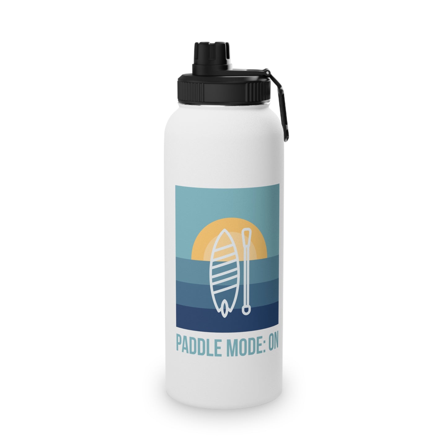 SUP Paddle Mode: On Stainless Steel Water Bottle, Sports Lid