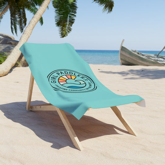 Girl Paddlers Wave Logo Beach Towel