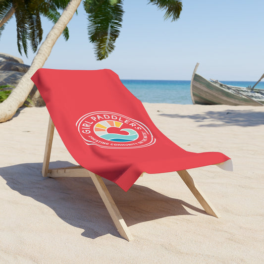 Girl Paddlers Watermelon Logo Beach Towel