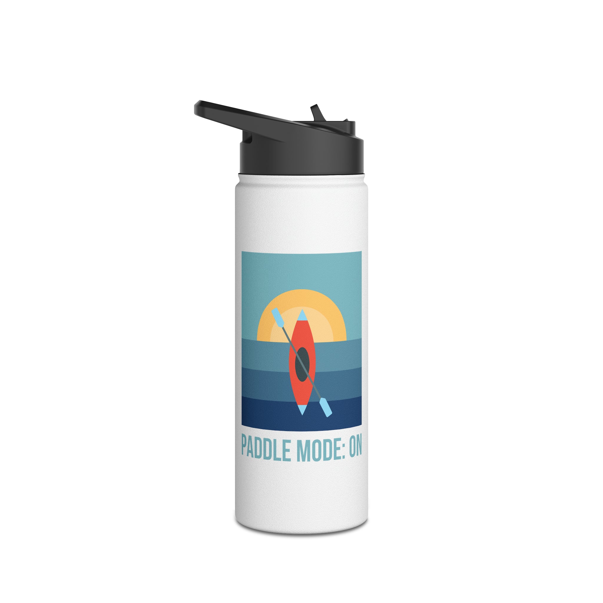 Paddle Mode Paddle Mode: On Stainless Steel Water Bottle, Standard Lid – Girl Paddlers