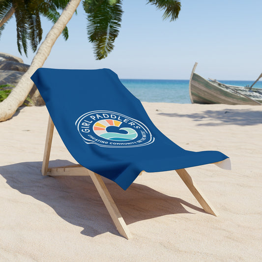 Girl Paddlers Deep Sea Logo Beach Towel