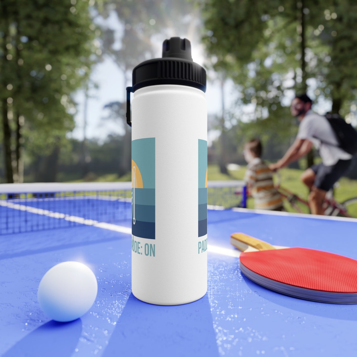 SUP Paddle Mode: On Stainless Steel Water Bottle, Sports Lid