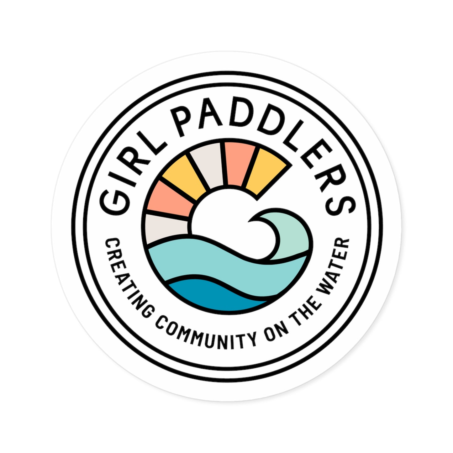 Girl Paddlers Logo Sticker, Indoor\Outdoor