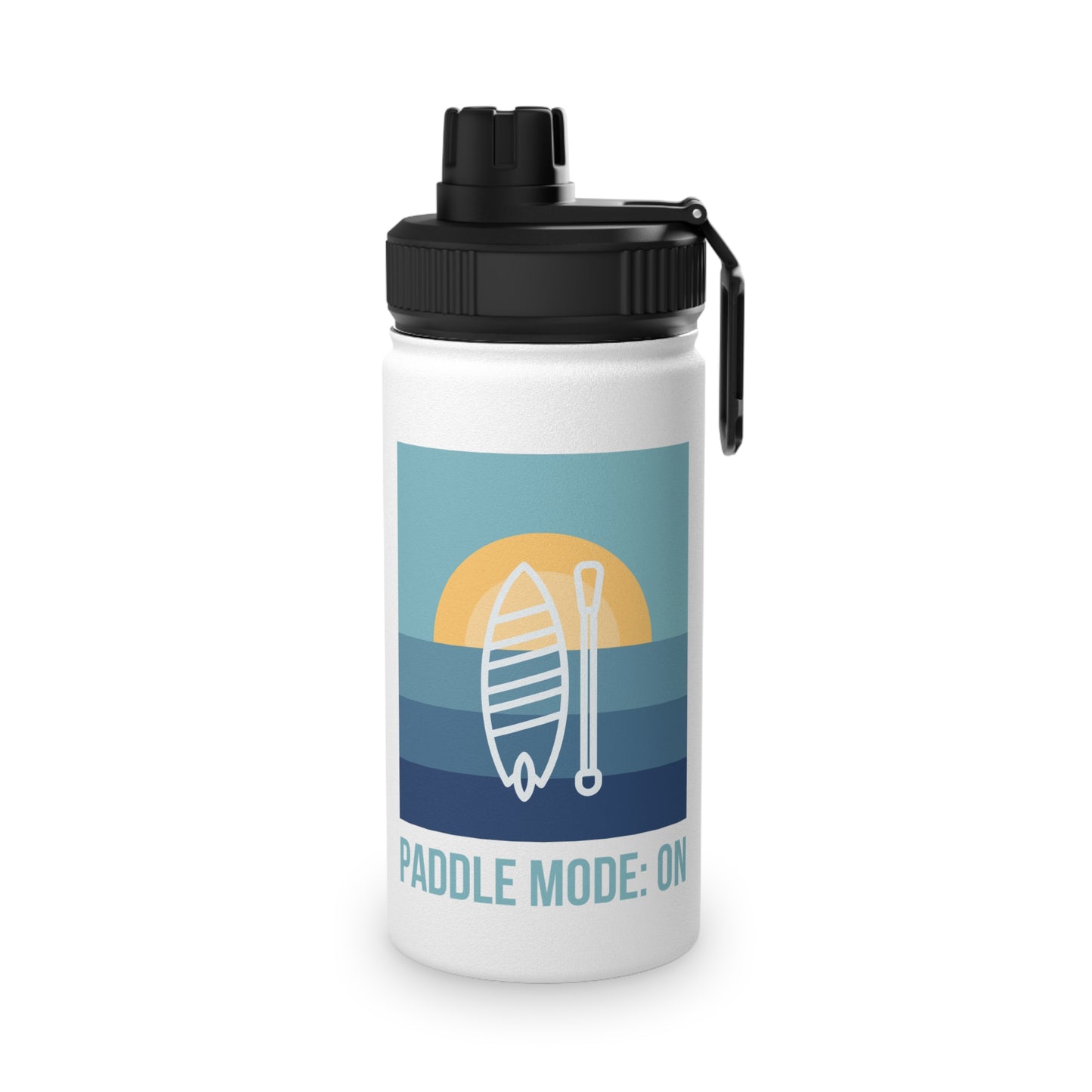 SUP Paddle Mode: On Stainless Steel Water Bottle, Sports Lid