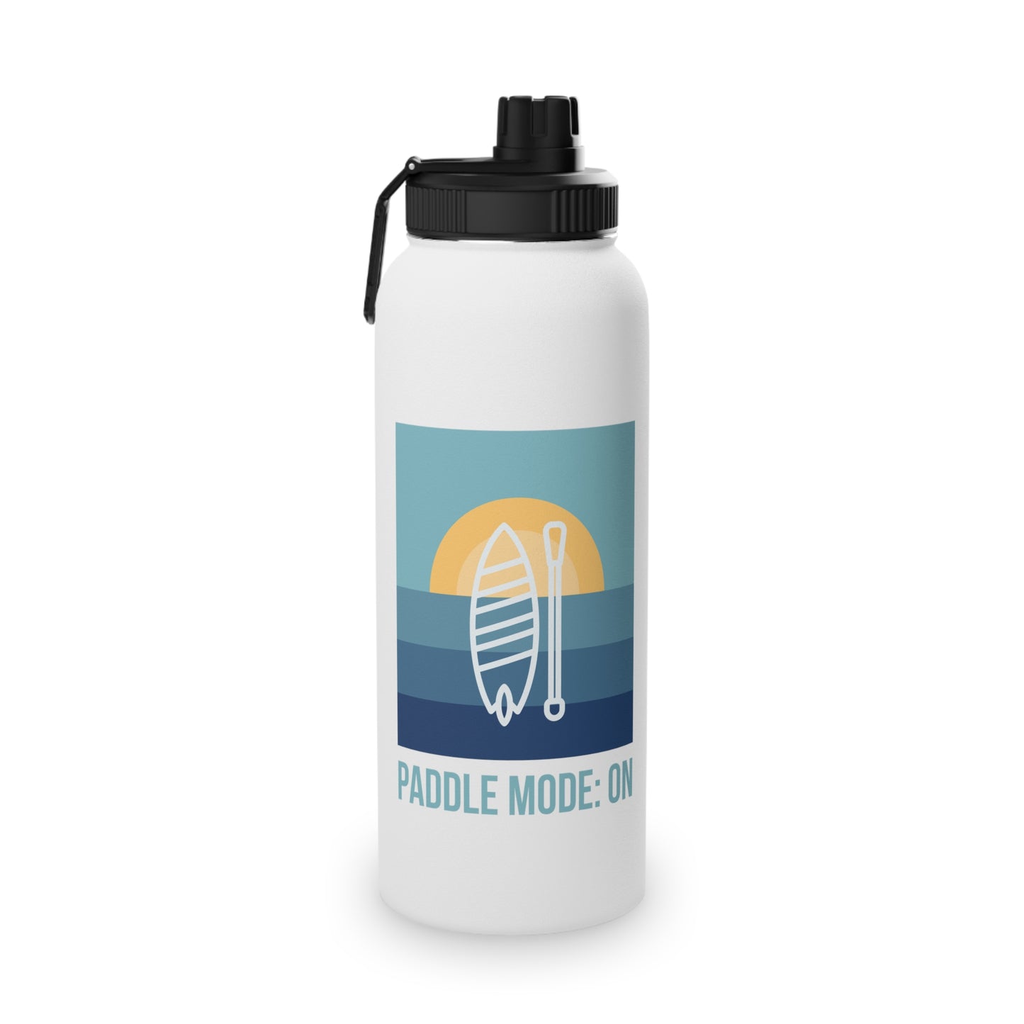 SUP Paddle Mode: On Stainless Steel Water Bottle, Sports Lid